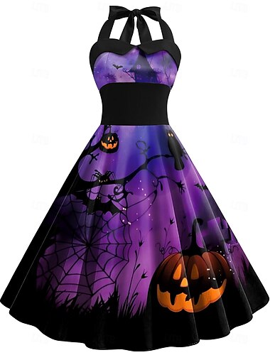  Kürbis Kleid Swing-Kleid Erwachsene Damen Sexy Kostüm Party / Abend Alltagskleidung Karneval Maskerade Einfaches Karnevalskostüm