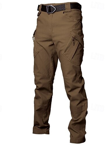  Herre Cargo-bukser Taktiske bukser Bukser Trekkingbukser Knapper Multi lomme Vanlig Påførelig udendørs Daglig Campering & Vandring Mode Klassisk Grågrøn Sort