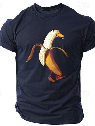  Mäns rolig bananand Graphic T-Shirt Knasig novitet t-shirt