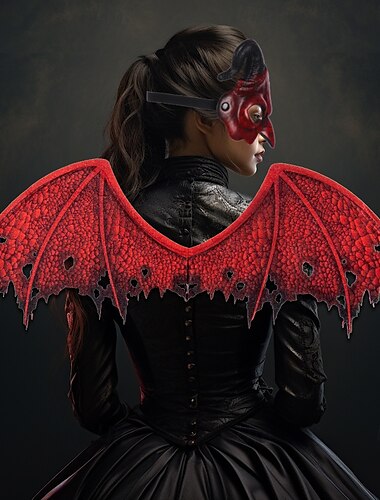  Montruo Dragón Conjuntos de accesorios de vestuario Alas Máscara Adulto Hombre Mujer Víspera de Todos los Santos Carnaval Disfraz de carnaval fácil