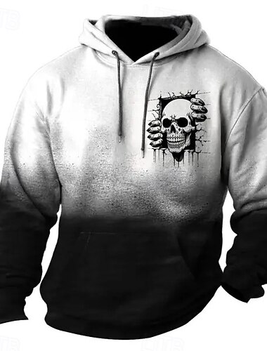  Herren Farbverlauf Hoodie Sweatshirt Kapuze Hoodies Pullover Hoodie Sweatshirt Kapuze Langarm Sweatshirt mit Kapuze Mit Kapuze Modisch 3D-Druck Party Schwarz 3D-Druck Herbst Winter Designer