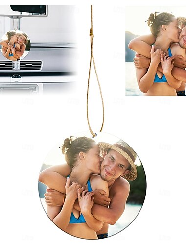  Gepersonaliseerde foto kerstversieringen ronde acryl 2D aangepaste geschenken hangpendant kerstdecoratie aangepaste spiegel hang ornament met foto