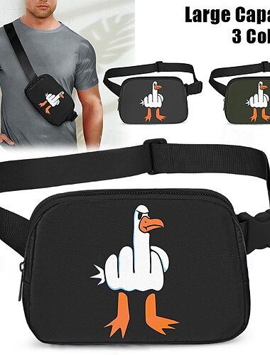  grappige heuptas met ganzenprint en verstelbare band - eigenzinnige crossbody heuptas voor casual uitjes