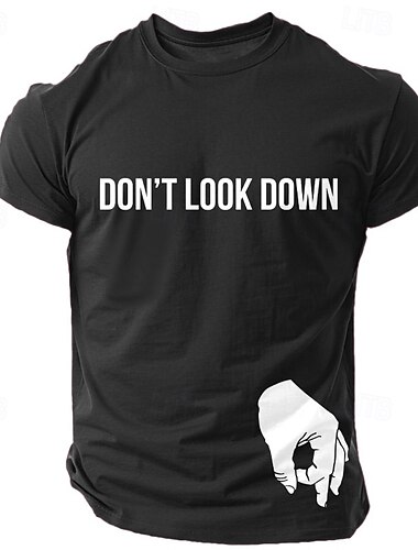  Herr Bokstavstryck Rolig T-shirt T-tröja 100 % bomull Kortärmad Grafisk Skjorta Svart Armégrön Mörkblå Bekväm t-shirt Gata Utomhussport Modedesignerkläder