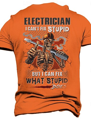  Men's Rude Offensive Graphic Slogan T shirt Short Sleeve T shirt 3D Print Crew Neck Shirt Retro Vintage Casual Street Style Sports Outdoor Holiday Going out Yellow Orange Spring & Summer Clothing