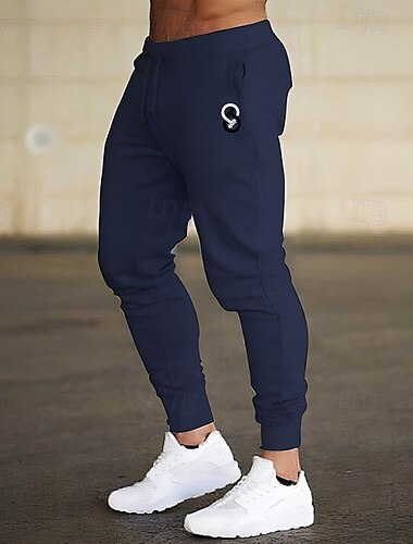  Herren Jogginghose Jogger Sporthose Sportliche Hosen GYM-Hose Tasche Kordelzug Elastischer Bund Hosen / Regenhose Outdoor Sport & Natur Sportlich Herbst Atmungsaktiv Weich Marathon Laufen Trainieren