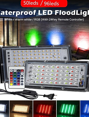  rgb светодиодный прожектор водонепроницаемый ip65 ac 220v прожектор наружное садовое освещение светодиодный отражатель литой свет прожекторы 1/2 шт.