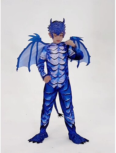  drake Cosplay-kostym Vingar Mask Fest / afton Cosplay kostym Pojkar Barn Fest Halloween Maskerad Jul Barnens Dag Maskerad Lätt karnevalsdräkt