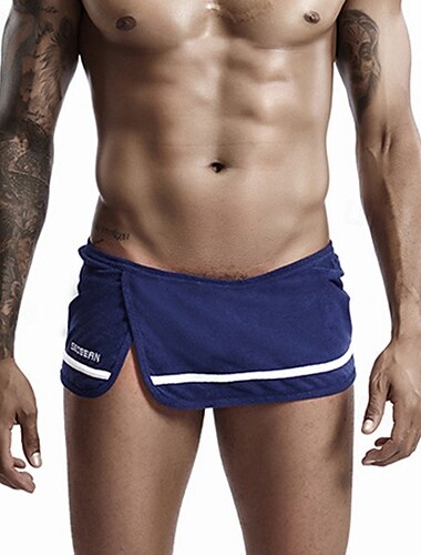 Herren 1 pc Unterwäsche Boxer Boxer-Shorts 80% Baumwolle Atmungsaktiv Weich Komfortabel Farbblock Mittlere Hüfthöhe Schwarz Weiß