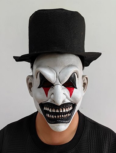  předvečer Všech svatých Šašek Karnevalová maska Maska Halloween rekvizity Dospělé Pánské Dámské Unisex Horor Strašidelný kostým předvečer Všech svatých Karneval Jednoduchý karnevalový kostým