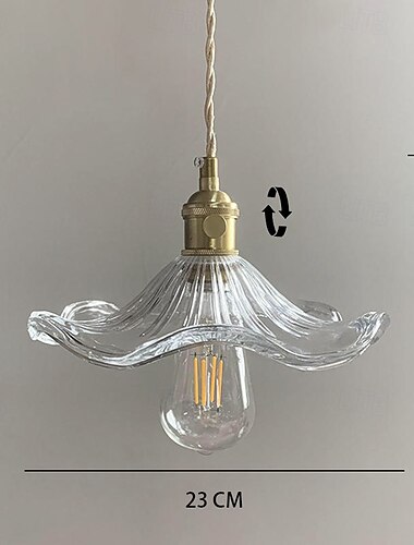  LED-Pendelleuchte 1/2/3-flammig Vintage Glas-Hängeleuchte höhenverstellbar Kronleuchter schlichte Atmosphäre geeignet für Loft Café Schlafzimmer Flure 85-265V