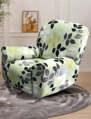  Funda elástica para sillón reclinable con diseño floral, funda de tela de primera calidad con diseño elástico para un ajuste perfecto y una protección elegante de sus muebles