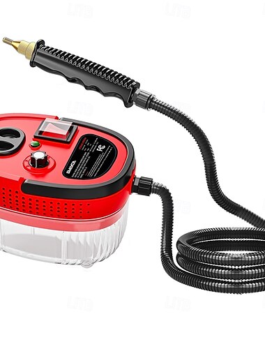  2500 W Handdampfreiniger Hochtemperatur-Dampfreinigungsgerät mit Druck Tragbarer Dampfer mit Bürstenköpfen für Haushalt Auto Dekoration Küche Badezimmermöbel