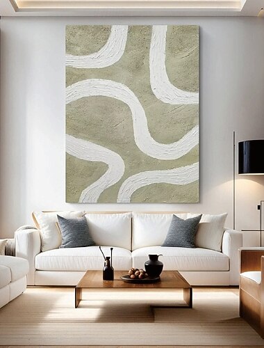  oeuvre d'art wabi sabi art mural fait main peinture abstraite beige sur toile peinture faite à la main une paire de texture beige peinture à l'huile moderne art mural art mural abstrait neutre décor