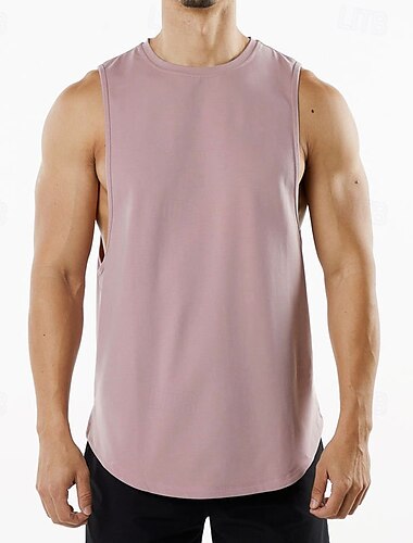  Herren Fitness Tank Top Tank Top Running Sport Top Tank Top Sport Ärmellos Weste / Fahrradweste Casual Athlässigkeit Baumwolle Atmungsaktiv Schnelltrocknend Weich Fitnesstraining Laufen Gehen