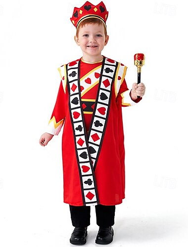  Alice in Wonderland Sprookje Koning van Harten Cosplay kostuum Cosplay Film cosplay for Jongens Maskerade Prestatie