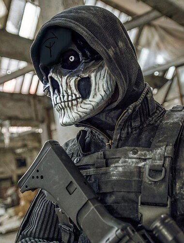 Llamado del deber Calavera Máscara Accesorios de Halloween Adulto Hombre Mujer Horror Disfraz de miedo Víspera de Todos los Santos Víspera de Todos los Santos Carnaval Mardi Gras Disfraz de carnaval