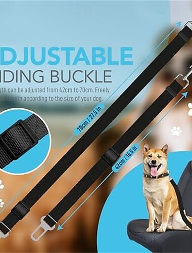  verstellbarer Hundesicherheitsgurt Clip für Auto 2 Stück universelle Passform für Hunde langlebiges Autosicherheitsgeschirr