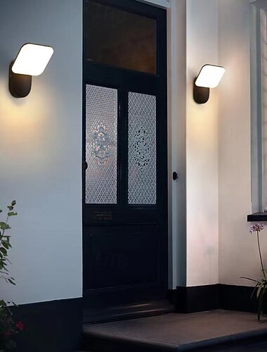  led venkovní nástěnné světlo teplé bílé 1-světelný pohybový senzor moderní vzhled verandové svítidlo nástěnné svítidlo na terasu, vchod do garáže 110-240v
