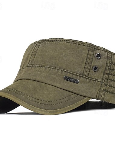  Herren Schiebermütze Cap Basecap Sonnenhut Kappe Schwarz Blau Baumwolle Modisch Brautkleider schlicht Strasse Täglich Buchstabe Einstellbar Sonnenschutz Atmungsaktiv