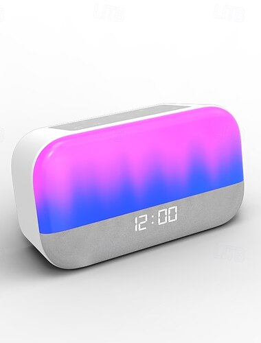  נורת LED חכמה שעון מעורר תחושת שמש אור רעיון זריחה מכשירי מעורר שחר לילדים ומבוגרים לחדרים