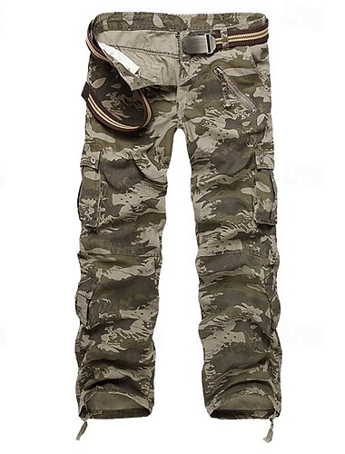  Voor heren Cargohosen Broek Tactische broek Knop Meerdere zakken camouflage Effen Draagbaar Dagelijks Buiten Kamperen&Wandelen Modieus Klassiek Camouflage Khaki
