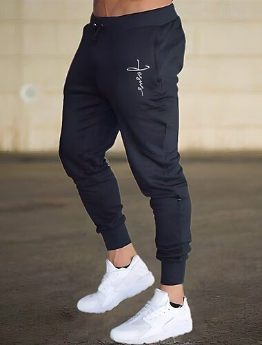  Herren Jogginghose Jogger Sporthose Sportliche Hosen GYM-Hose Tasche Kordelzug Elastischer Bund Hosen / Regenhose Outdoor Sport & Natur Sportlich Herbst Atmungsaktiv Weich Marathon Laufen Trainieren