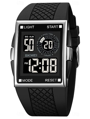  SKMEI 1967 Digitaluhr für Herren Sport wasserdicht Countdown LED Licht Elektronische Herren Armbanduhren Chrono Countdown Reloj Hombre
