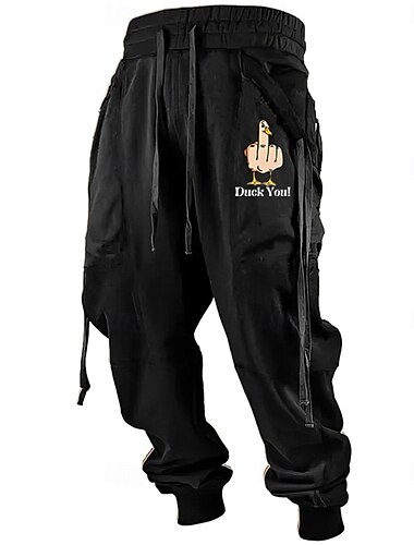  Herren Ente Jogginghose Trainingshose Jogginghose Jogger Elastischer Kordelzug in der Taille Brautkleider schlicht Lustig Party-Abendgarderobe Alltagskleidung Tasche Frühling Herbst Winter 3D-Druck