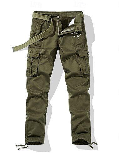  Męskie Spodnie cargo Spodnie robocze Multi Pocket Graficzny Żaglówka Na zewnątrz Pełna długość Na zewnątrz Sporty na świeżym powietrzu Codzienny Sport Moda Zieleń wojskowa Khaki Średnio elastyczny