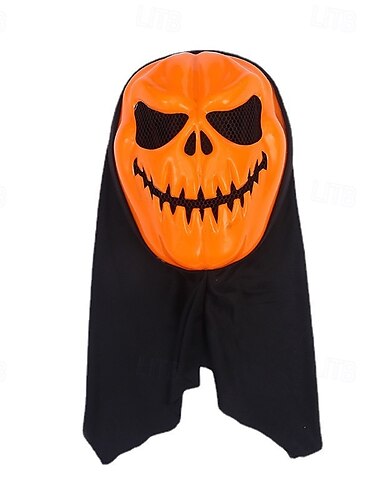  Halloween Ghostface Maske Orange Kostüm Erwachsene Unisex Horror Gruselig Kostüm Königs Tag Einfaches Karneval Kostüm