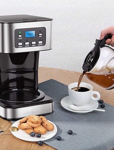  programozható csepegtető kávéfőző 1,8 literes nagy kapacitású kávéfőző intelligens kávéfőző melegen tartással és előjegyzéssel