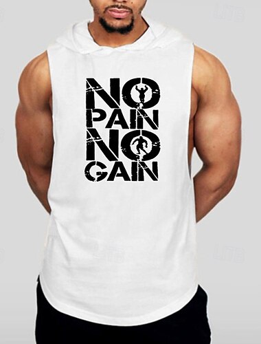  Homens Camisola de alças do exercício Regata de Corrida Regata para Academia Sem Manga Colete Casual Roupa Esportiva Algodão Respirável Secagem Rápida Macio Treino de Ginástica Corrida Caminhada