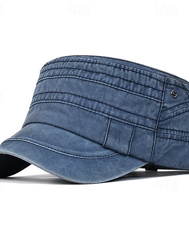  Herren Schiebermütze Cap Basecap Sonnenhut Kappe Schwarz Blau Baumwolle Patchwork Vintage Modisch Brautkleider schlicht Strasse Täglich Feste Farbe Einstellbar Sonnenschutz Atmungsaktiv