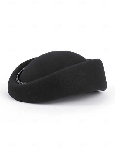  hoeden 100% wol baret hoed bruiloft avond feest elegante bruiloft met imitatie parel pet hoofddeksel hoofddeksel