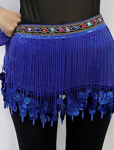  Bauchtanz Gürtel Quaste Farbaufsatz Kristalle / Strass Damen Leistung Ausbildung Hoch Polyester