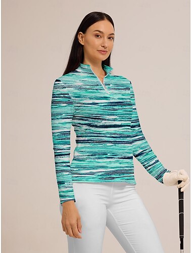  Damen poloshirt Rosa Blau Grün Langarm Shirt Damen-Golfkleidung, Kleidung, Outfits, Kleidung