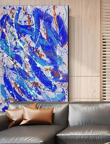  großes Gemälde handgemachtes abstraktes Ölgemälde handgemaltes beige-blaues und weißes Gemälde handgemachtes blaues Wabi-Sabi-Kunstwerk Ölgemälde handgemaltes strukturiertes Ölgemälde beiges Ölgemälde