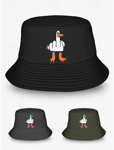  humoristische grafische bucket hat voor heren – perfect voor casual streetwear en speelse outdooravonturen