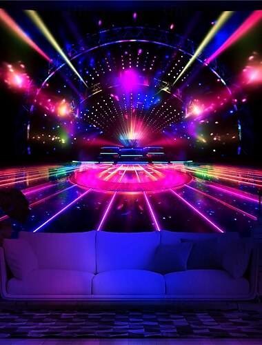  blacklight gobelin uv reaktiv glød i mørket glød party neon party ideer hengende billedvev veggkunst veggmaleri for stue soverom
