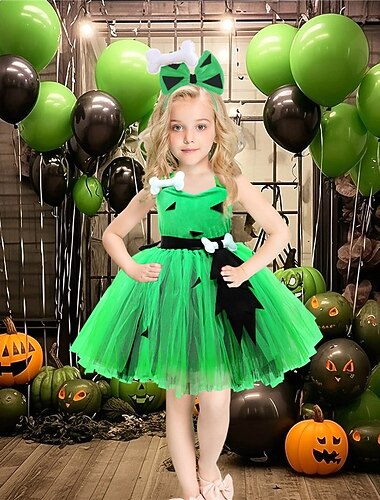  Winifred Halloween Asu balettihame Flintstone Kuninkaiden päivä Pukeutua Lasten Tyttöjen Naamiaiset Juhlat Helppoja Halloween-asuja Pukeudu