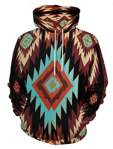  Hombre Sudadera Sudaderas Sudadera Manga Larga Sudadera con capucha Con Capucha Moda Impresión 3D Vacaciones Ropa de calle Marrón Claro Estampado Invierno Primavera & Otoño Diseñador