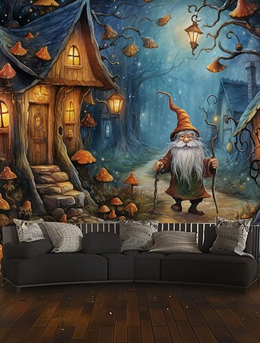  Halloween Dekorationen Wandteppich Kürbis Zwerg Haus Wandkunst große Wandteppich Wandbild Dekor Fotografie Hintergrund Decke Vorhang Haus Schlafzimmer Wohnzimmer Dekoration