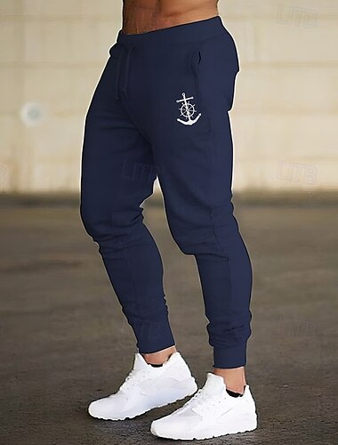  Herren Jogginghose Jogger Sporthose Sportliche Hosen GYM-Hose Tasche Kordelzug Elastischer Bund Hosen / Regenhose Outdoor Sport & Natur Sportlich Herbst Atmungsaktiv Weich Marathon Laufen Trainieren