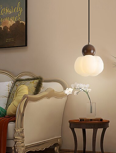  LED závěsné světlo 3barevný světelný zdroj 16cm kreativní umělecký styl dřevěný závěsný lucernový design g9 5w novinka závěsné světlo do dětského pokoje jídelna 110-240v