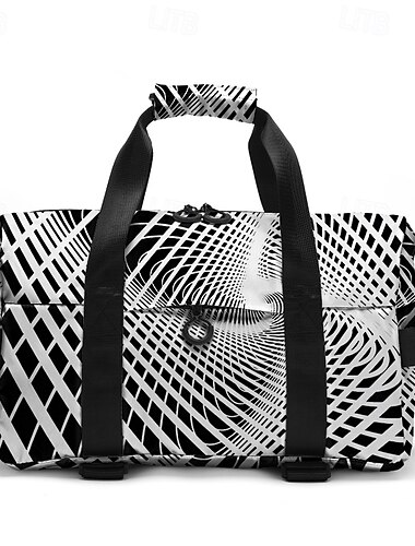  Reisetasche für Herren mit geometrischem Aufdruck – stilvolle und robuste Reisetasche fürs Fitnessstudio, Wochenendausflüge und den täglichen Gebrauch