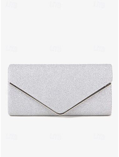  Damen Clutch mit goldenem Glitzer und Kettenriemen – elegante Abendtasche für Hochzeiten und Partys