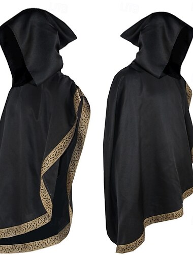  Retro Vintage Punk & Gothic Mittelalterlich Umhang Ren Faire Pestdoktor Wikinger Ranger Herren Damen Vikinger Fantasie Halloween Karneval Maskerade Party Erwachsene Umhang