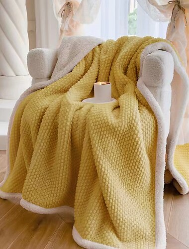  Woll-Sherpa-Überwurfdecke, gemütlich und warm für ganzjährigen Komfort, hergestellt aus hochwertiger Wolle für überragende Weichheit und Haltbarkeit, perfekt zum Überziehen auf Sofas, Betten oder Stühlen