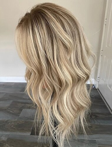  Peluca Cabello humano remy 13x6 frente de encaje Cierre 4x13 Cabello Brasileño Ondulado Grande Ondulado Gris Oscuro Múltiples colores Parte lateral Parte media Parte libre Mujer Densidad 130% 150